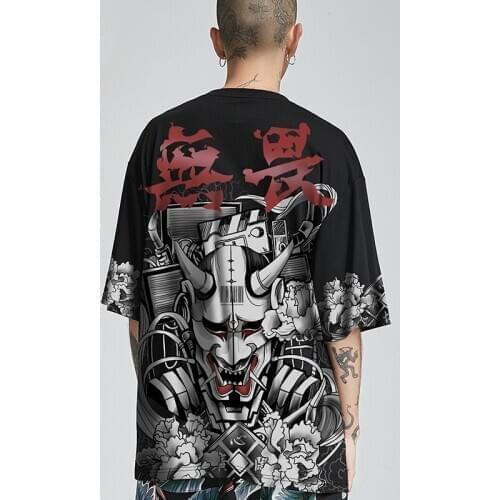 Kimono Shirt Men Asian Clothes Harajuku Japanese Top Samurai Cosplay T-Shirt Kimono Streetwear Summer Hipster Tops FF2694