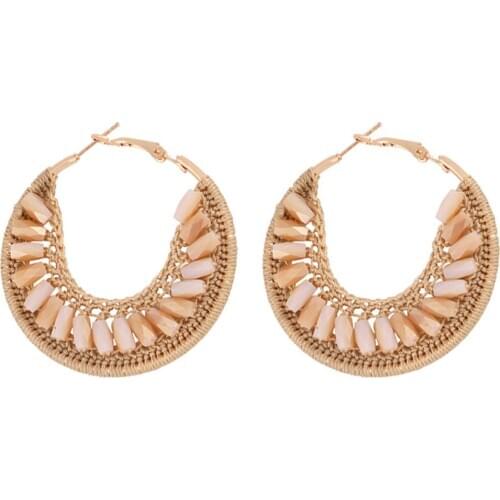 Oorbellen fashion hand-woven bohemian C-shaped earrings for women crystal wedding earrings exquisite charm good quality earrings