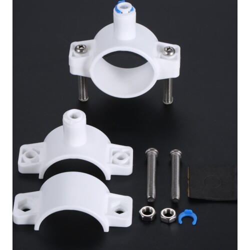 1/4 OD Hose Quick Connection RO Water Reverse Osmosis Aquarium System 40mm Drain Waste Water Pipe Clamp Saddle Valve Clips