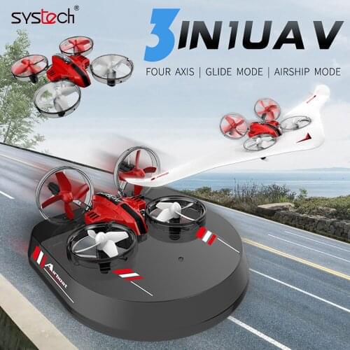 SYSTECH L6082 3 in 1 mini drone rc toys EPP Flying Air Boat Glider RC Airplan flip function with light