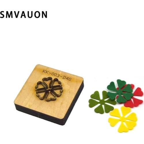 SMVAUON DIY Petals Key Ring Cutting Mold For New Year Xmas Ornament Handicraft Tool Wood Dies For Crafts Party Show Stage Decor
