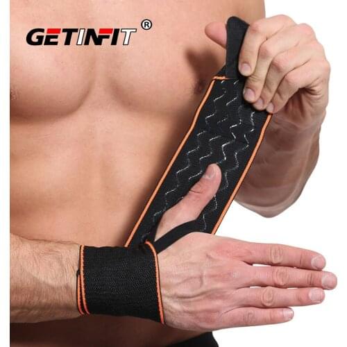 Getinfit 1 Pair Sport Elastic Bandage Adjustable Wristband Wrist Brace Wrap Bandage Gym Strap Wrist Support Safety Crossfit