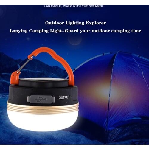 Super bright waterproof portable camping light night light 3w 5 modes LED camping light outdoor emergency light warm white