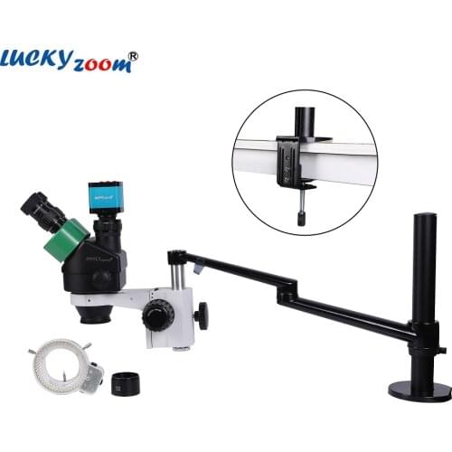 3.5X-45X Simul Focal Trinocular Microscope BlackTable Clamp Stand Support Microscope Head Holder Optical Stereo Microscopio Set