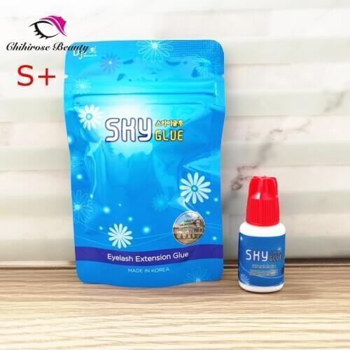 1 bottle 1-2s Dry Time Most Powerful Fastest Korea Sky Glue S+ for Eyelash Extensions MSDS Adhesive red Cap lasting 6- 7weeks