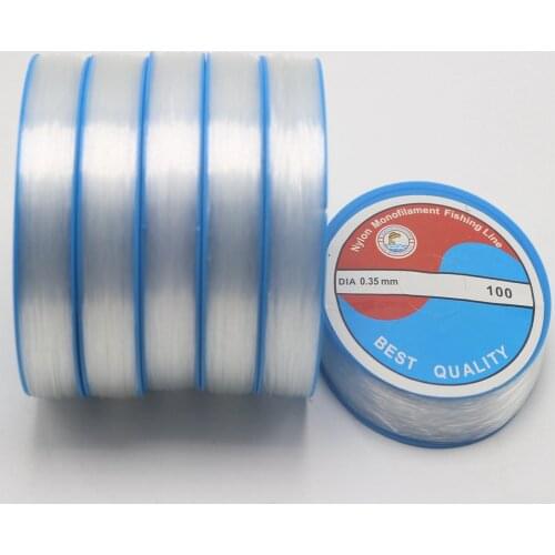 10 Roll Clear Nylon Fishing Wire Non Stretch Beading Cord Invisible 0.3mm-0.5mm