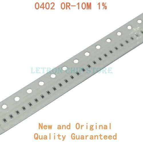 500pcs 1% 0402 SMD resistor 0R ~ 10M 1/16W 0 1 10 100 150 220 330 ohm 1K 2.2K 4.7K 10K 100K 0R 1R 10R 100R 150R 220R 330R 1M 10M