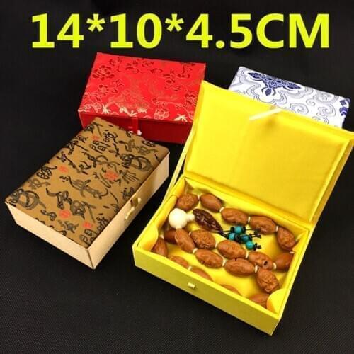 4pcs Rectangle Luxury Chinese Craft Scarf Tie Gift Box Jewelry Necktie Storage Collection Silk Brocade Business Packaging Case