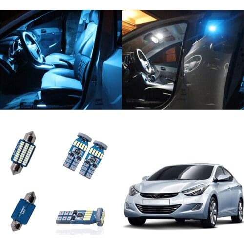 9pcs/set Car LED Dome Light Bulbs Interior Kit Map Door Instrument Trunk License Plate Lamp Fit for Hyundai Elantra 2011-2015