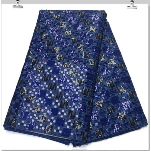 African Lace Fabric 2021 High Quality Lace Organza French Embroidery Sequins Lace Fabric For Nigerian Party Sewing AM10412
