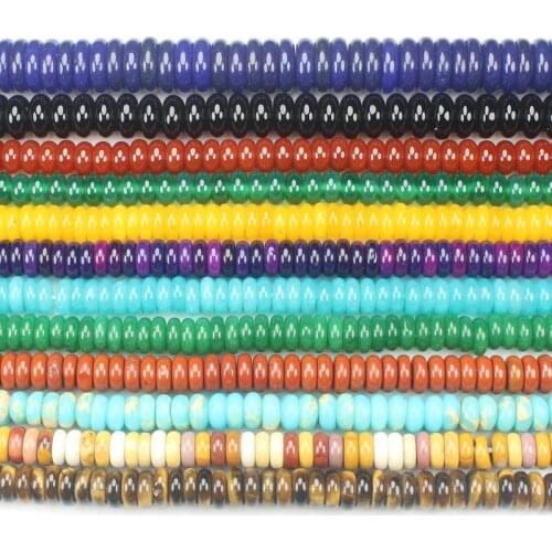 Free Shipping ! 2x4,3x6,3x8,3x10,3x12mm Rondelle Agates , Yellow Jades , Jas-per Beads ,Wholesale For DIY Jewellery
