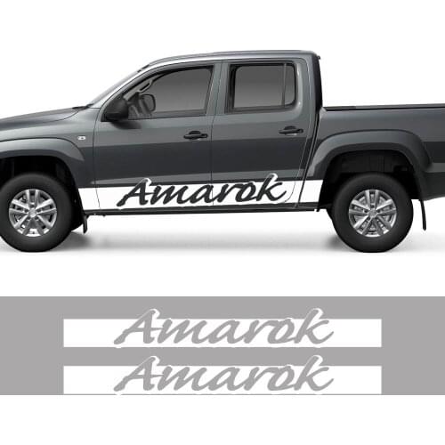 Pickup Door Side Stickers For VW Volkswagen Amarok Car Custom Letters Decals Truck Graphics Vinyl Decor Cover Auto Accessories