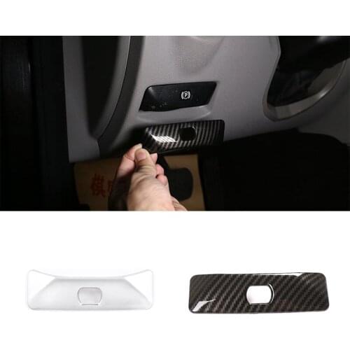 For Mercedes Benz C Class W204 2008 2009 2010 - 2014 Car Carbon Fiber texture Center Control P Button Brake Switch Cover Trim