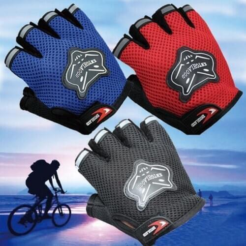 Breathable Shockproof Mountain Bicycle Road Bike Gloves MTB Padded Anti-slip Mens Cycling Golves Anti-shock Half Finger Gloves
