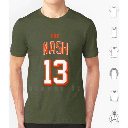 Nash 13 Throwback T Shirt DIY Cotton Big Size S-6xl Dan Majerle Phx Phoenix Sun Arizona Basketball Throwback Retro Vintage