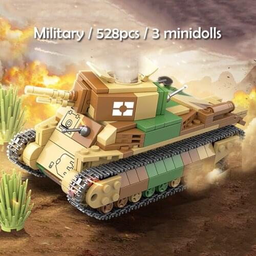Gulo gulo 528pcs 89 Type Middle Tank Building Block Military Tanks Bricks Set Models With 3 Soldiers Weapons Toys For Kids Gift