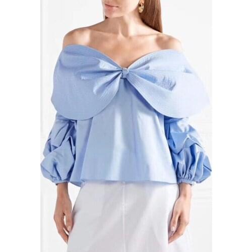 Johnature Off Shoulder Blouses