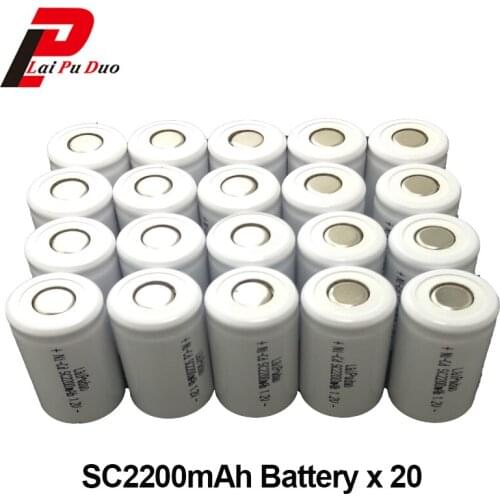 Laipuduo SC 2200mAh 1.2V NI-CD Rechargeable battery 10C discharging current for vacuum cleaner electric drill