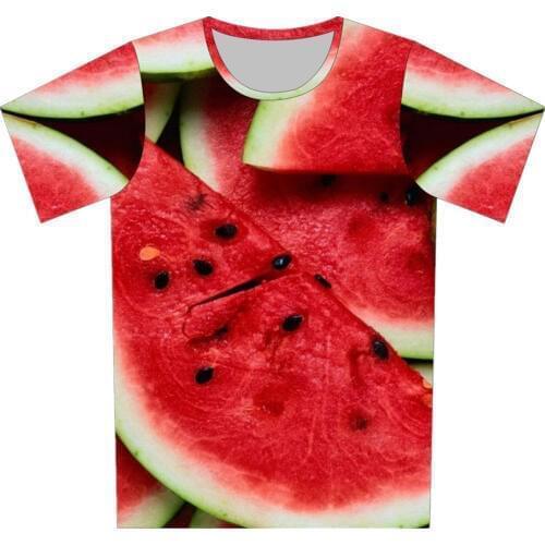 2018 Summer Children New Style 3D T-Shirt Creative Watermelon Galaxy Cartoon Pattern Print T Shirt Boy Girl Cool Clothes Tees