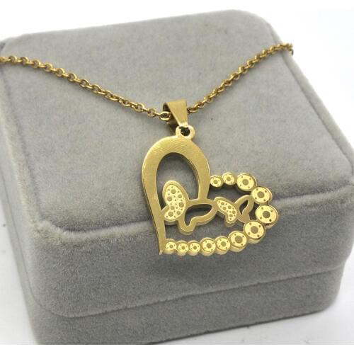 Love Round Animals Flowers Plants Trendy For Lovers Simple Pendant Necklace Women Men Jewelry HZP291-P332