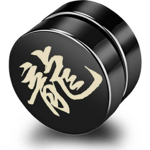 Tassina Dragon Magnet Magnetic Piercing Clip-on Earrings Stainless Steel Black Earrings For Men Jewelry Earings Without Hole