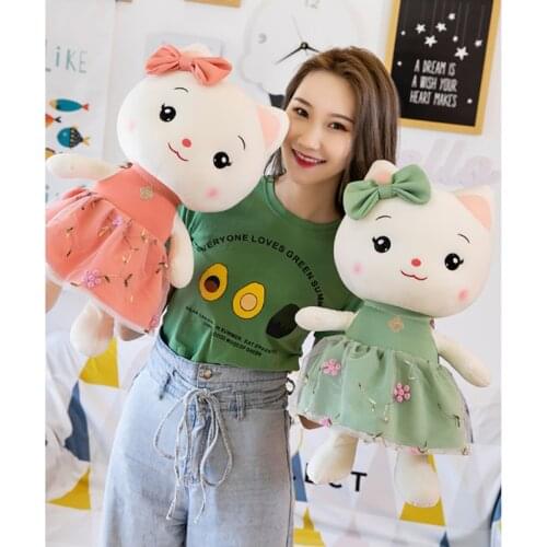 Cute Cartoon Cat Plush Toy Soft Stuffed Animal Doll For Kids Gift