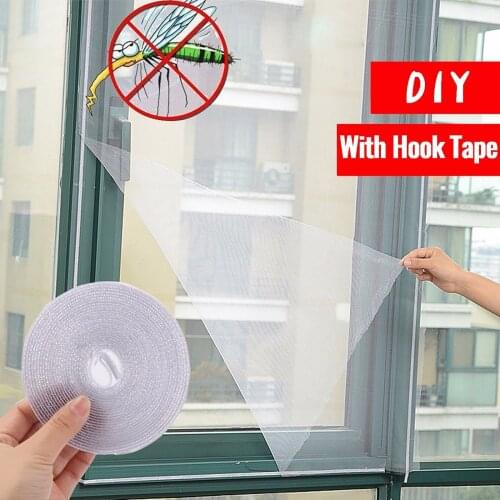 1.5X2M Mosquito nets for window DIY Adhesive Anti-Mosquito Fly Bug Insect Curtain Mesh Window Screen with Tape Home Textile 모기장
