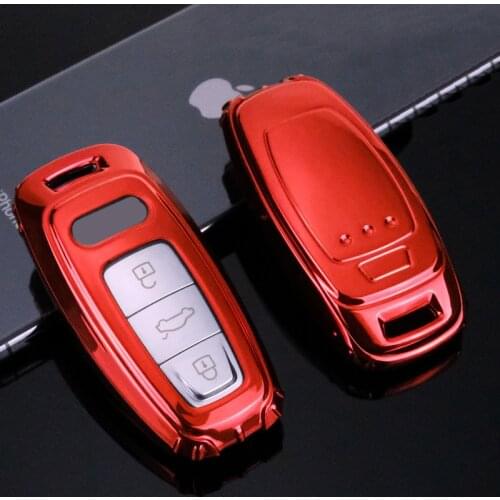 New Soft TPU Car Key Cover Full Case For Audi A6 A7 A8 C8 Q8 2019 2018 Auto Smart Remote Control Key Protection Case Accessories