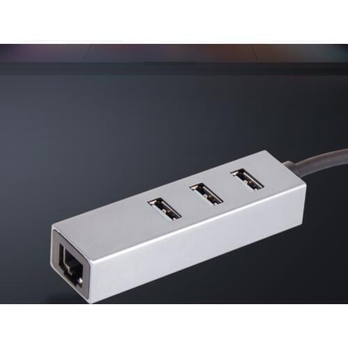 OFCCOM 3 Ports 2.0 USB C HUB USB Type C Splitter Ethernet Adapter RJ45 10/100Mbps LAN Network For MacBook Pro Tablet PC USB-C