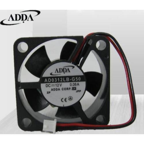 Original ADDA AD0312LB-G50 12V 0.06A 3010 two-wire miniature silent fan