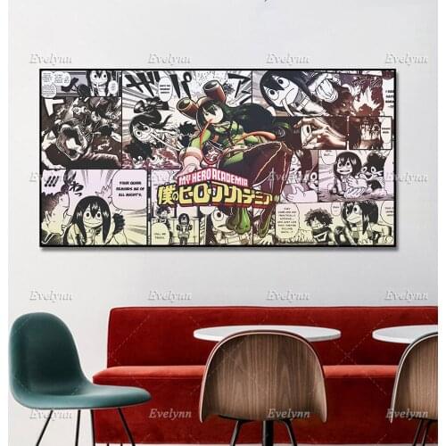 Anime Poster Tsuyu Asui My Hero Academia Modern Cartoon Hd Art Print on Canvas Wall Modular Pictures Home Decor Art Painting