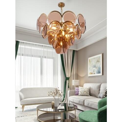 Postmodern Light Luxury Crystal Chandelier Living Room Dining Room Bedroom Study Simple Nordic Lamp