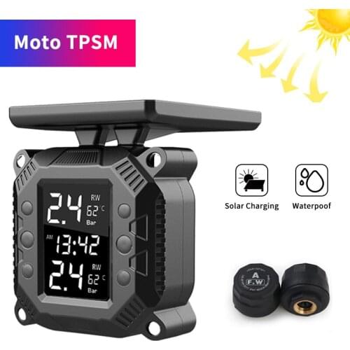 Motorcycle TPMS Tyre Pressure Monitoring System for Motorbike Motor Bike Scooter TMPS Tyre Sensor Temperature Alarm System