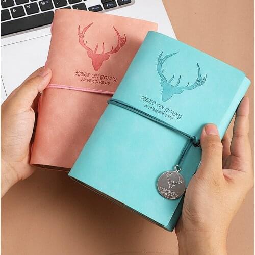 Loose Leaf Refill Notebook Cover Spiral Binder Thick Wax Sense Leather Planner Book Replacement Cover Kawaii Stationary