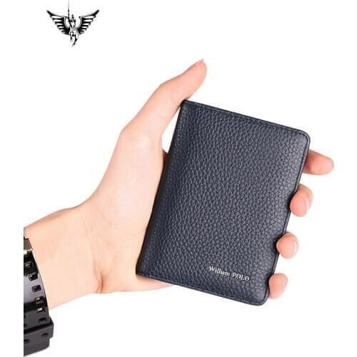 Super Slim Soft Wallet 100% Genuine Leather Mini Credit Card Wallet Purse Card Holders Men Wallet Thin Small