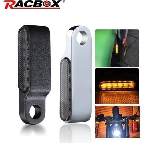 2/4 pcs Mini LED Motorcycle Turn Signals Indicators Blinker Light Amber signal lamp Black/Chorme Moto styling Accessories
