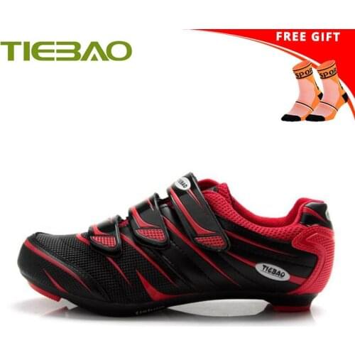 TIEBAO Road Cycling Shoes Men Women High-way Self-locking Bicycle Riding Shoes Breathable Sapatilha Ciclismo Bike Sneakers