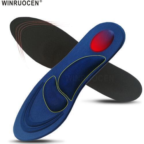 WINRUOCEN 4D Sponge Sport Heel pad for Men Women Arch Support Running Shoe Insert Pads Soft Comfort Shock Sneaker Cushion