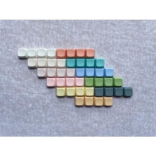 Xda profile pbt material blank keycaps in 11 colors diy mx mechanical keyboard