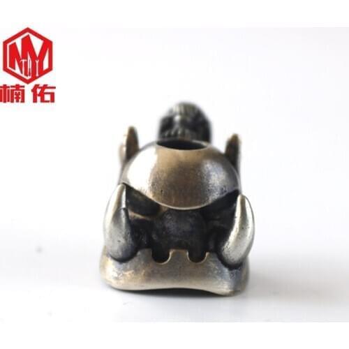 1 Piece Of Orc White Copper EDC Paracord Brass Knife Bead Braided Bracelet Accessory