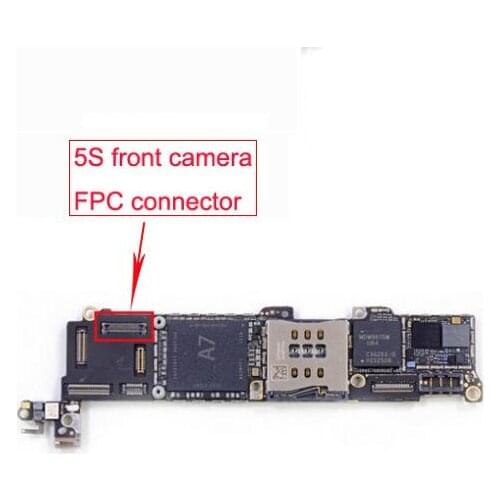 100pcs/lot Original new J1 sensor small front camera flex FPC connectorfor iPhone 5S on motherboard mainboard