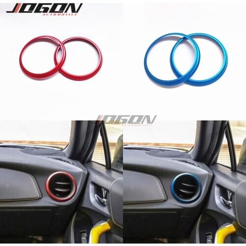 2pcs Alloy For Subaru BRZ Toyota GT86 ZN6 FT-86 Scion FR-S Car Accessories Centre Console Airvent Outlet Outer Ring Cover Trim