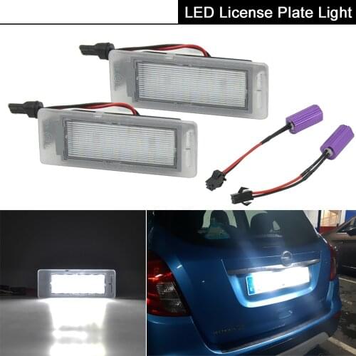 2Pcs LED License Plate Light Number Plate Lamp For Opel Insignia For Cadillac ATS For Buick Encore For GMC Acadia For Chevrolet