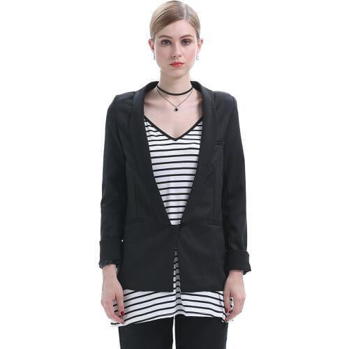 2018 Cotton Pockets Full Jacket Jaquetas Feminino Bomber Casaco Spring And Autumn Temperament Joker Long Fund Brand Suit Coat