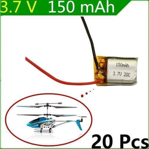 3.7V 150mAh for Syma S107 S107G 1S 3.7V 150mAh Li-Po Battery 3.7V Helicopter Part Best Quality 20 PCS/lot wholesale