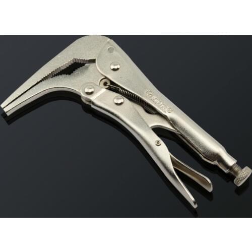 7-inch High-carbon Steel Bent Nose Pliers Welding Hand Tool Labour Saving Pliers - Silver