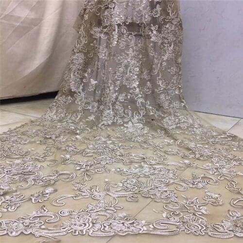African Lace Fabric 2020 High Quality Nigerian Lace Fabrics Tissu African Embroidery lace French Tulle Lace Fabric dress x17-99