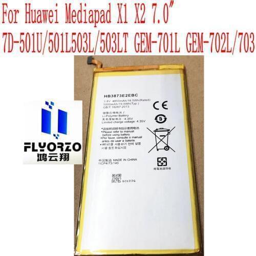 High Quality 5000mAh HB3873E2EBC Battery For Huawei Mediapad X1 X2 7.0"7D-501U/501L503L/503LT GEM-701L GEM-702L/703 Mobile Phone