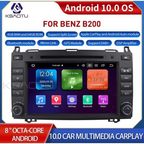 KSAOTU 8021 8" 8-Core Android 10.0 Car Stereo Carplay DSP DAB+ GPS WiFi USB DVB-T 4G TPMS Canbus OBD2 For BENZ B200