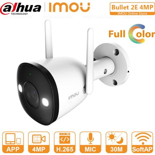 Dahua Imou 4MP Wifi IP Camera Smart Color Night Vision Dual Antenna Soft AP Mode IP67 Weatherproof Built-in Wi-Fi Support ONVIF